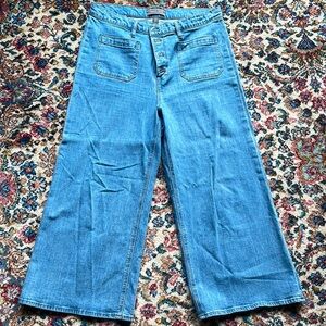 Point Sur Denim, wide-leg crop, light blue, Size 32